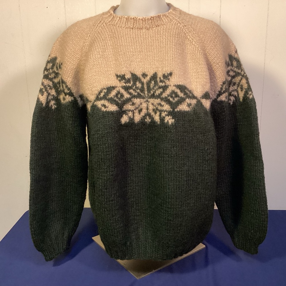 J. Crew womens Hand Knit Wool Sweater size Large